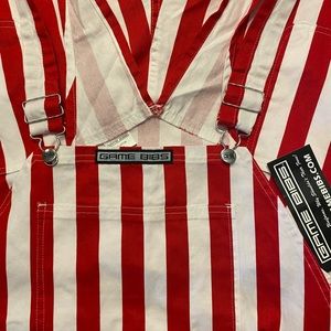 Game Bibs. Red White. Unisex Large. New with Tags